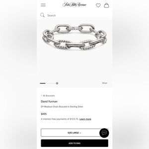 David Yurman Madison Chain Bracelet in Sterling Silver